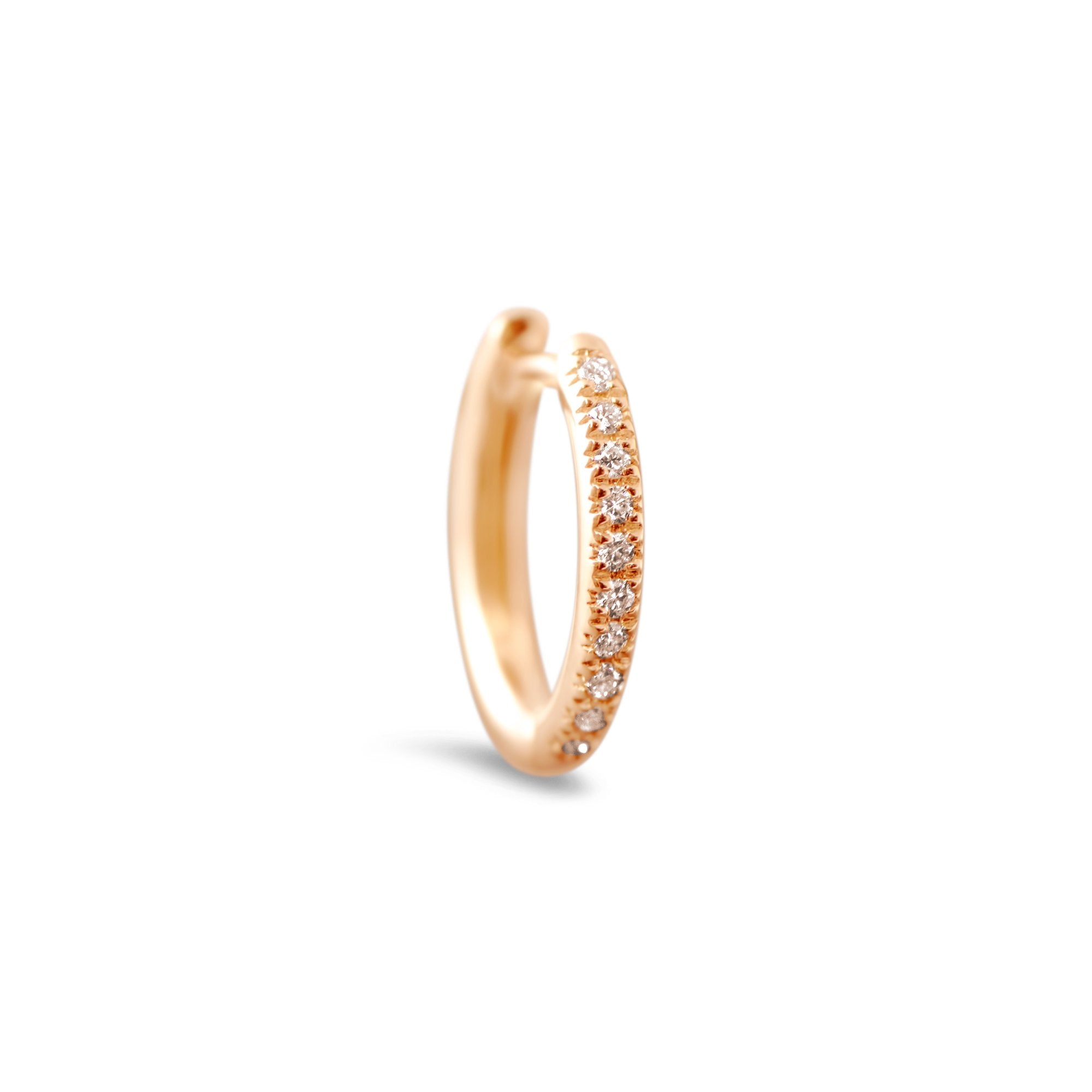 Earring The Golden Halo - red gold 18k – Earrings gold 18k with diamond(s) – product view
