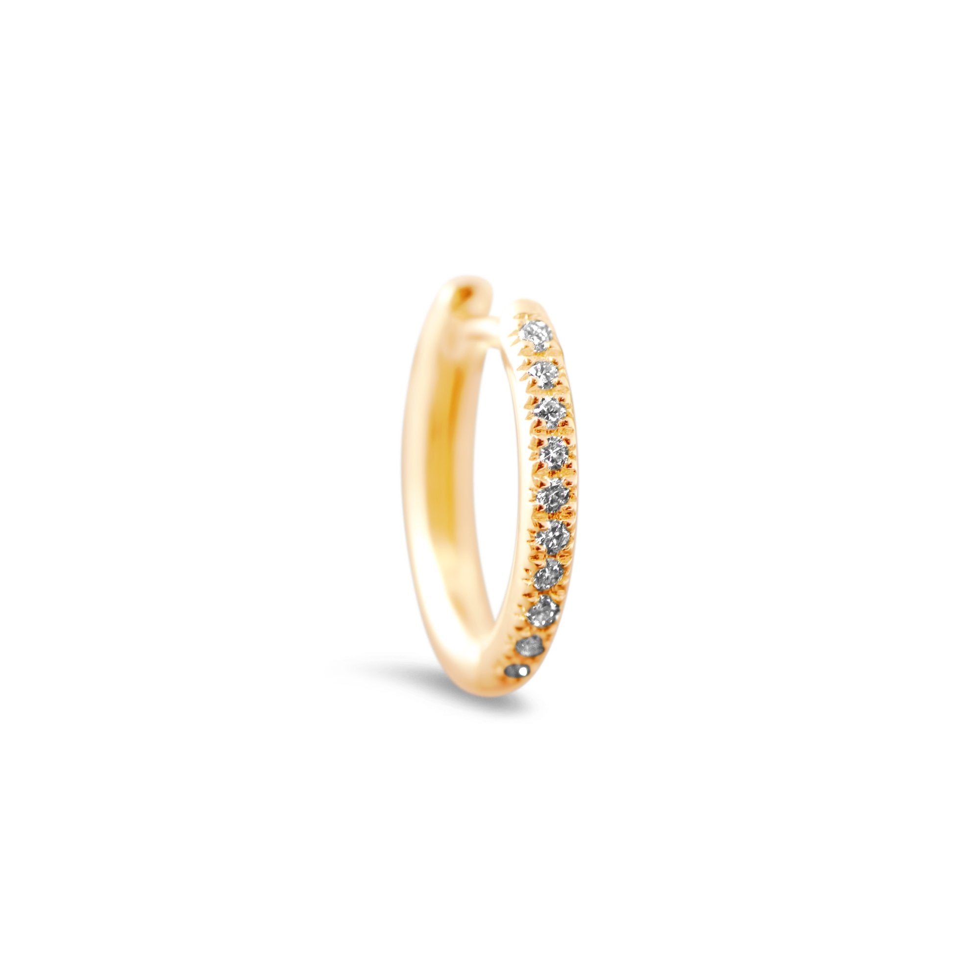Earring The Golden Halo - yellow gold 18k – Earrings gold 18k with diamond(s) – product view
