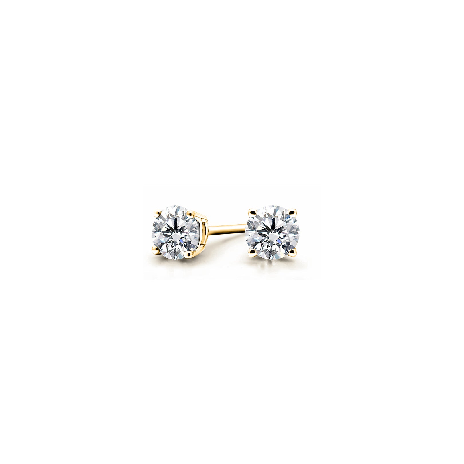 Boucles d'oreilles Clous 0.05-0.30 cts - or jaune 18k – Boucle d'oreilles en or 18k – vue produit