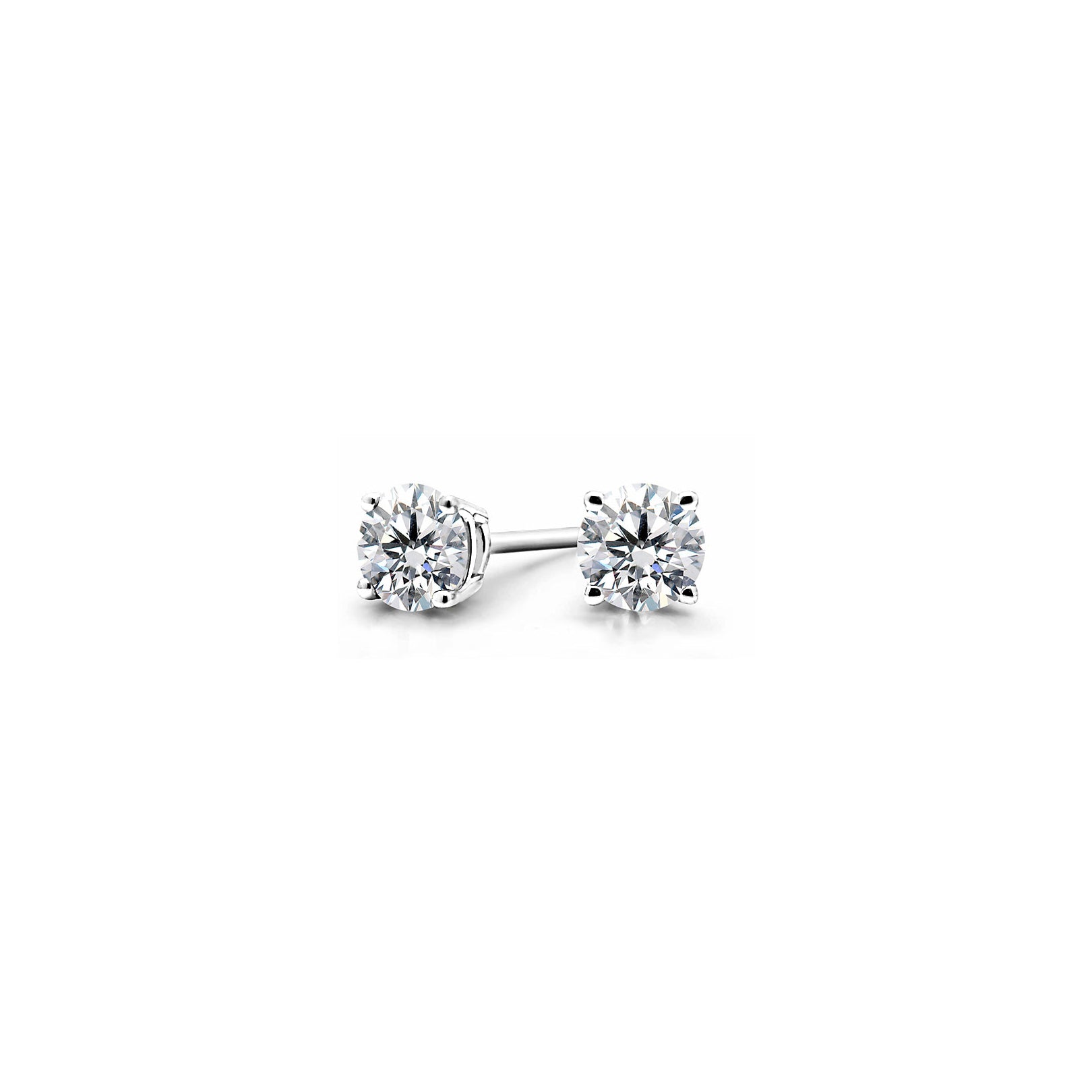 Boucles d'oreilles Clous 0.40-0.75 cts - or blanc 18k – Boucle d'oreilles en or 18k – vue produit