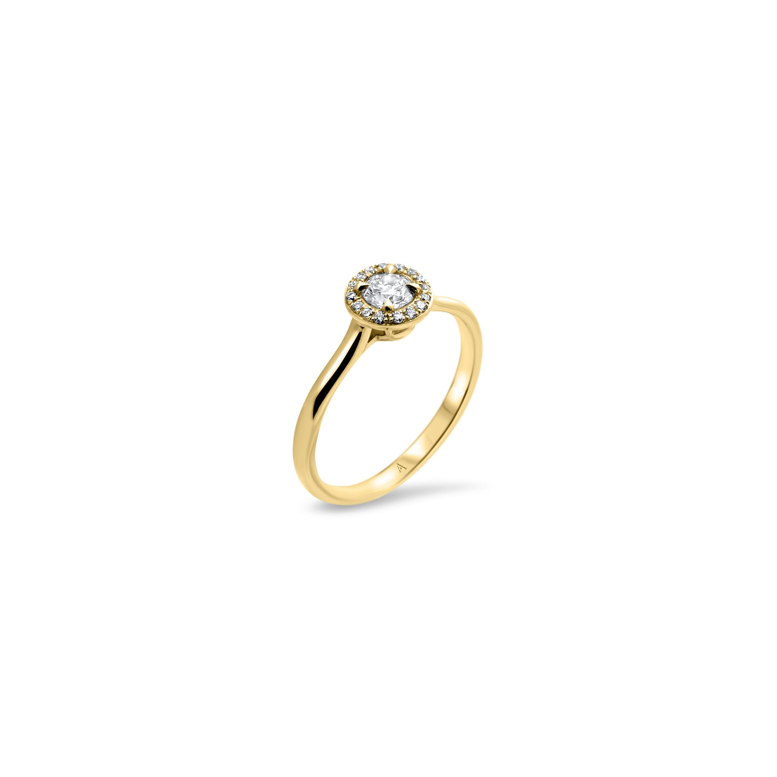 The Little Funkee Girl 0.20 carats - or jaune 18k – Solitaire en or 18k avec diamant – vue produit