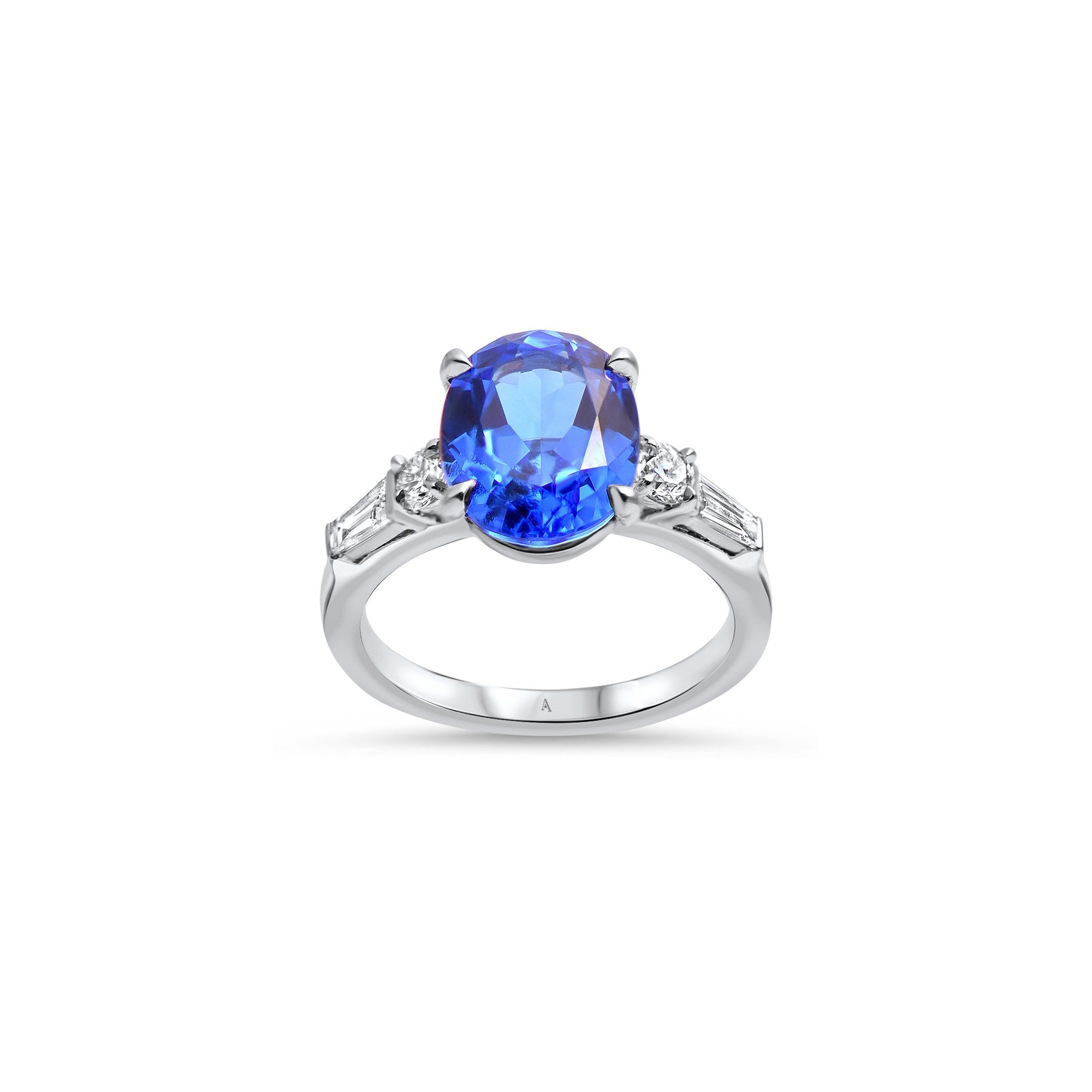 The Great Flying Circus 3.50 carats - platine 950 – Solitaire en or 18k – vue de profil