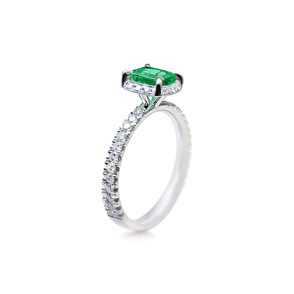 Mille nuances de vert - 0.50 carat - platine 950 - AGUADEORO