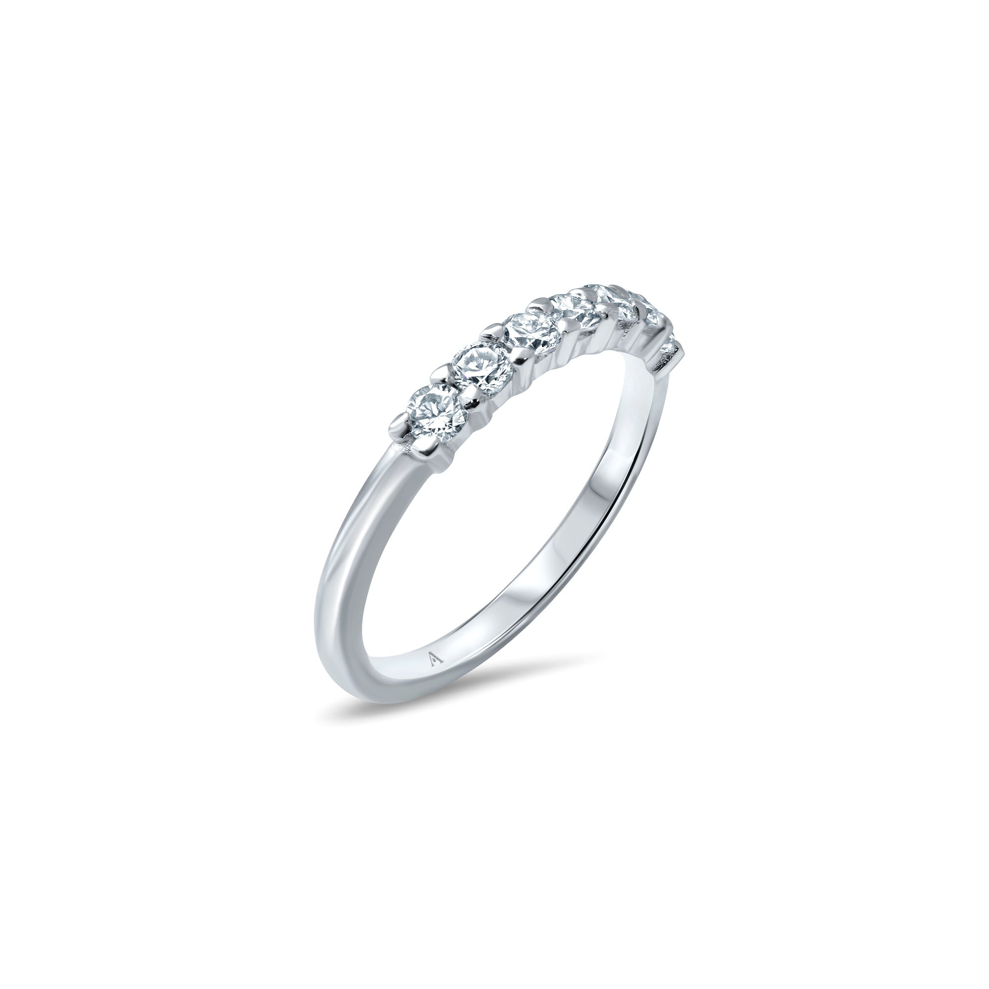 The Queen Diadem - or blanc 18k – Alliances AGUAdeORO et bagues en or 18k – vue de profil