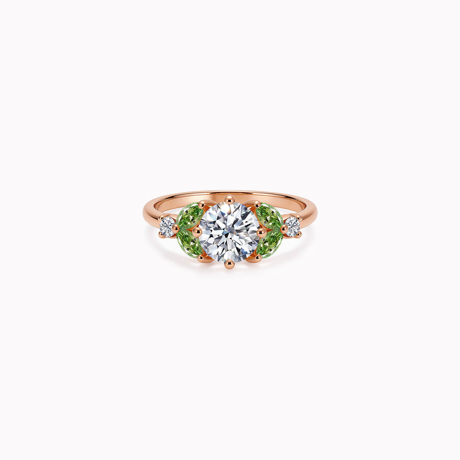 Little Bees Green – 1.00 ct – 18k red gold