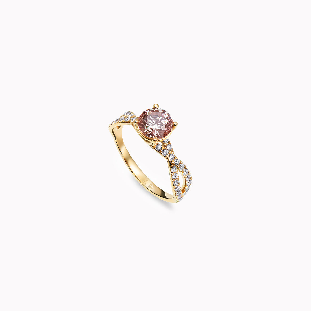 Féeriquement coquette pink brown 0.91 carat - or rouge 18k
