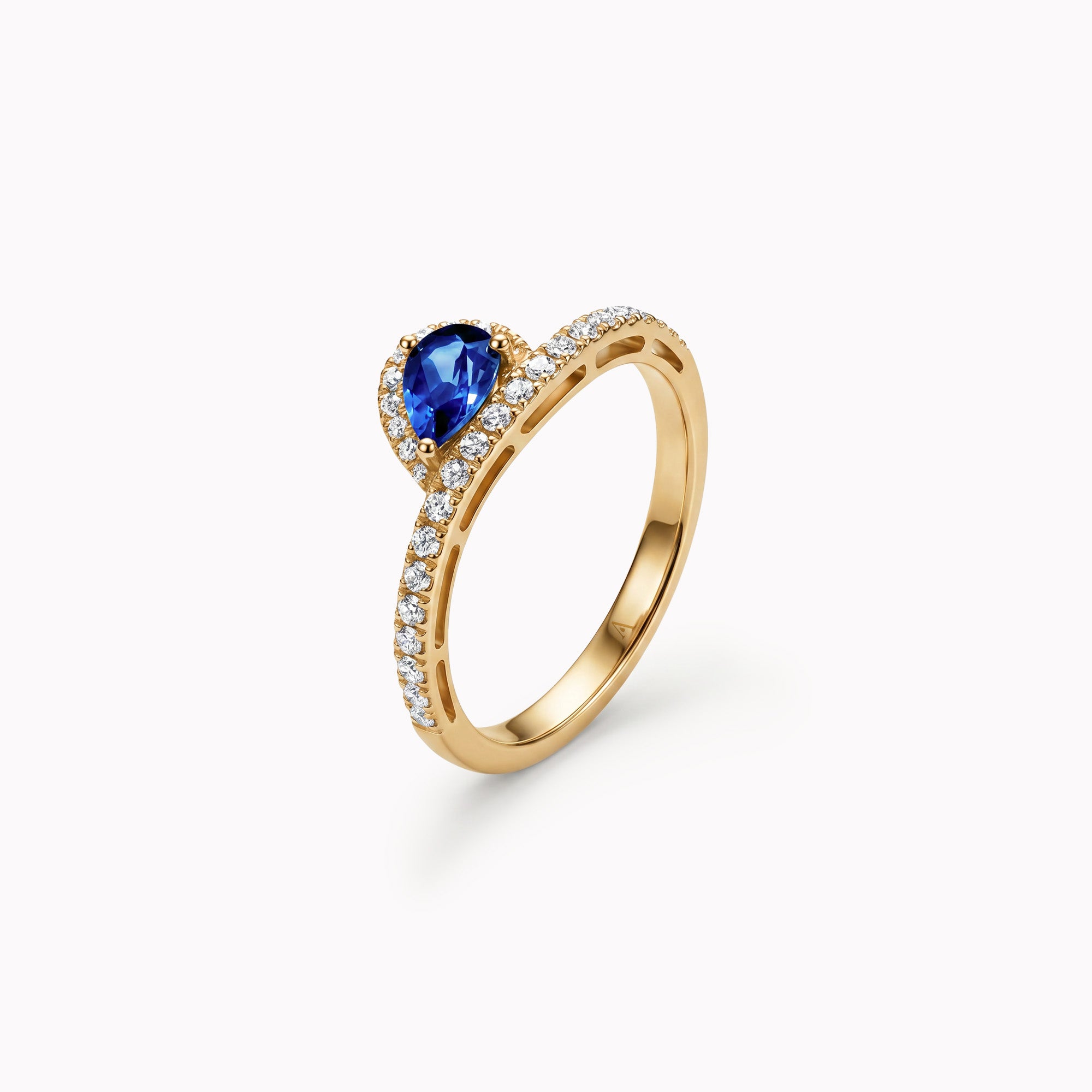 Wavy Blue 1.20 Karat - Gelbgold 18 K
