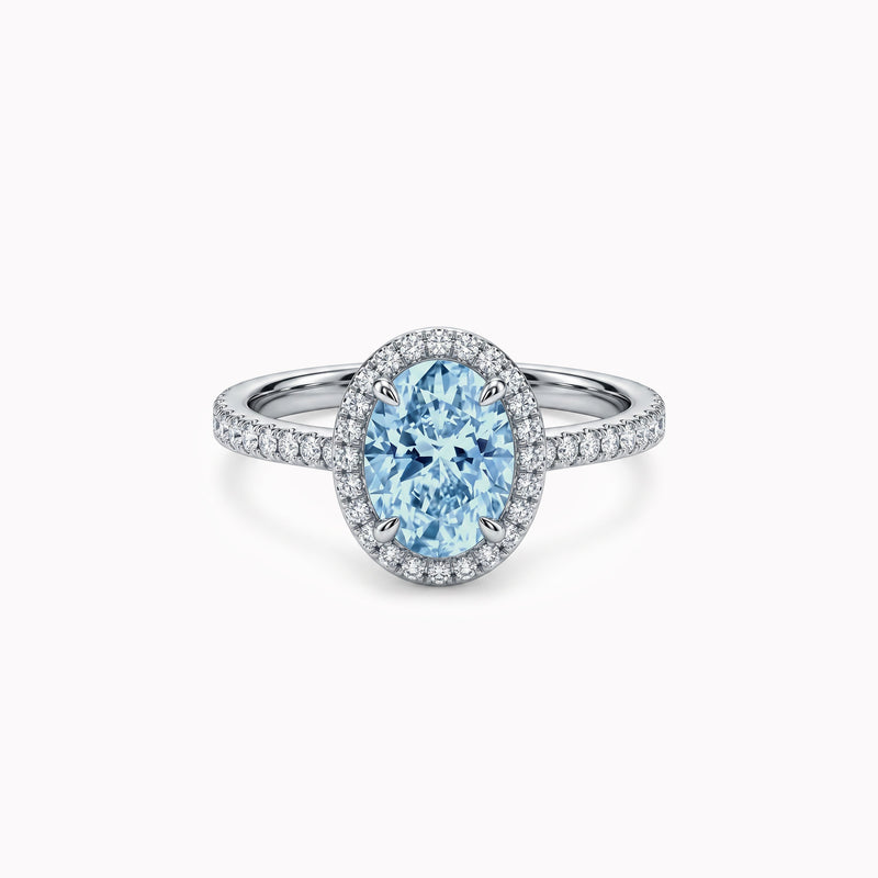 The Blue Green Temple of Saturn 0.75 carats - platine 950