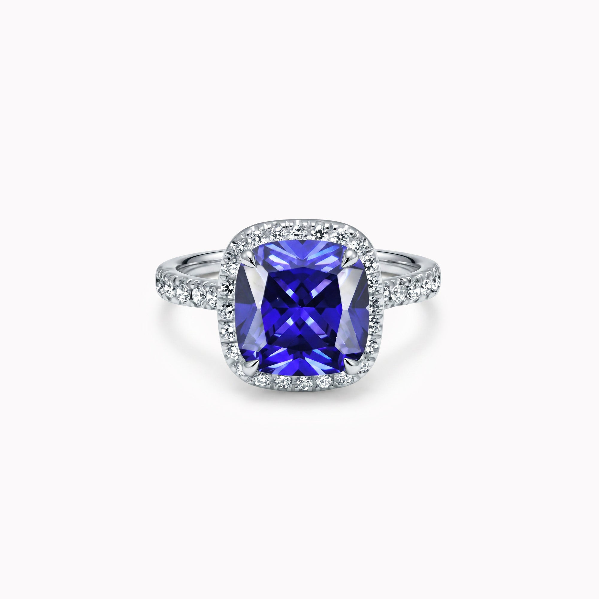 The Fancy Blue Superellipse  3.00 Karat - Weissgold 18K