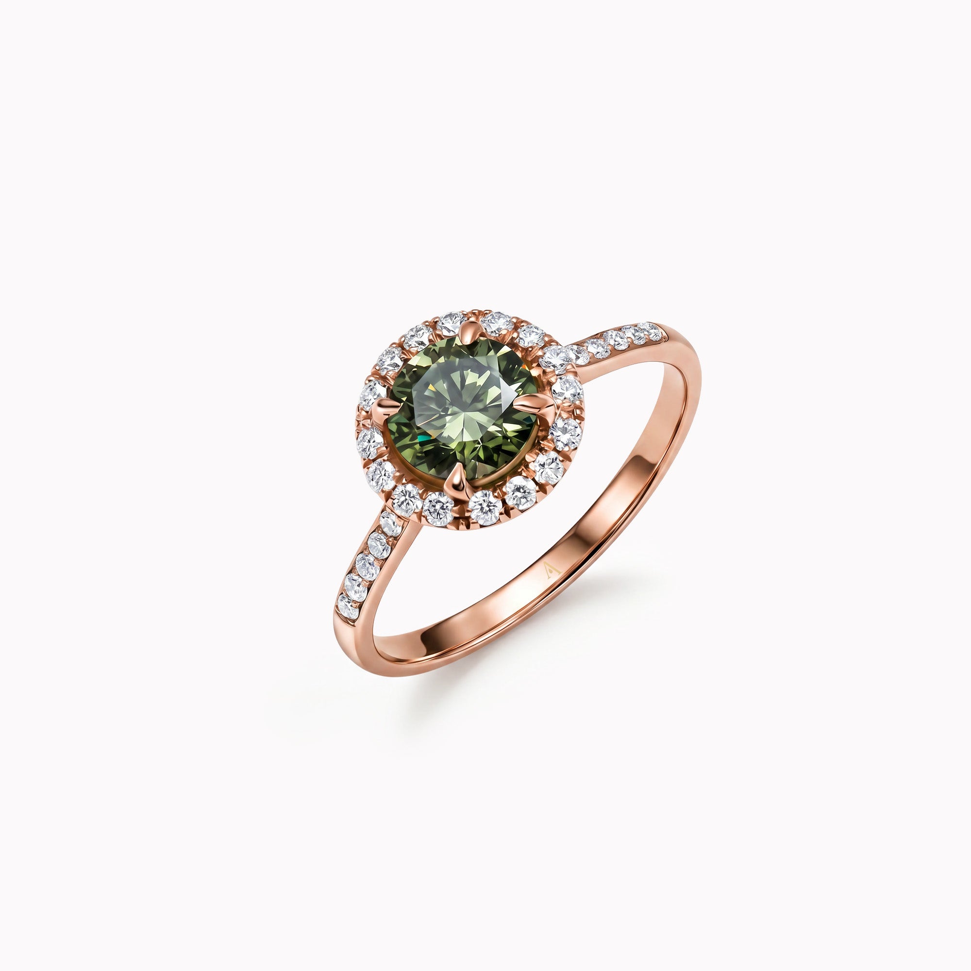 The Fancy Funkee Girl Green  0.75 carats - Red Gold 18k