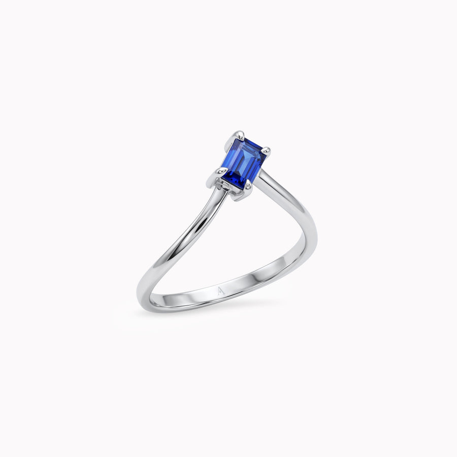 Ice Skating Girl Blue 0.50 carat - or blanc 18k
