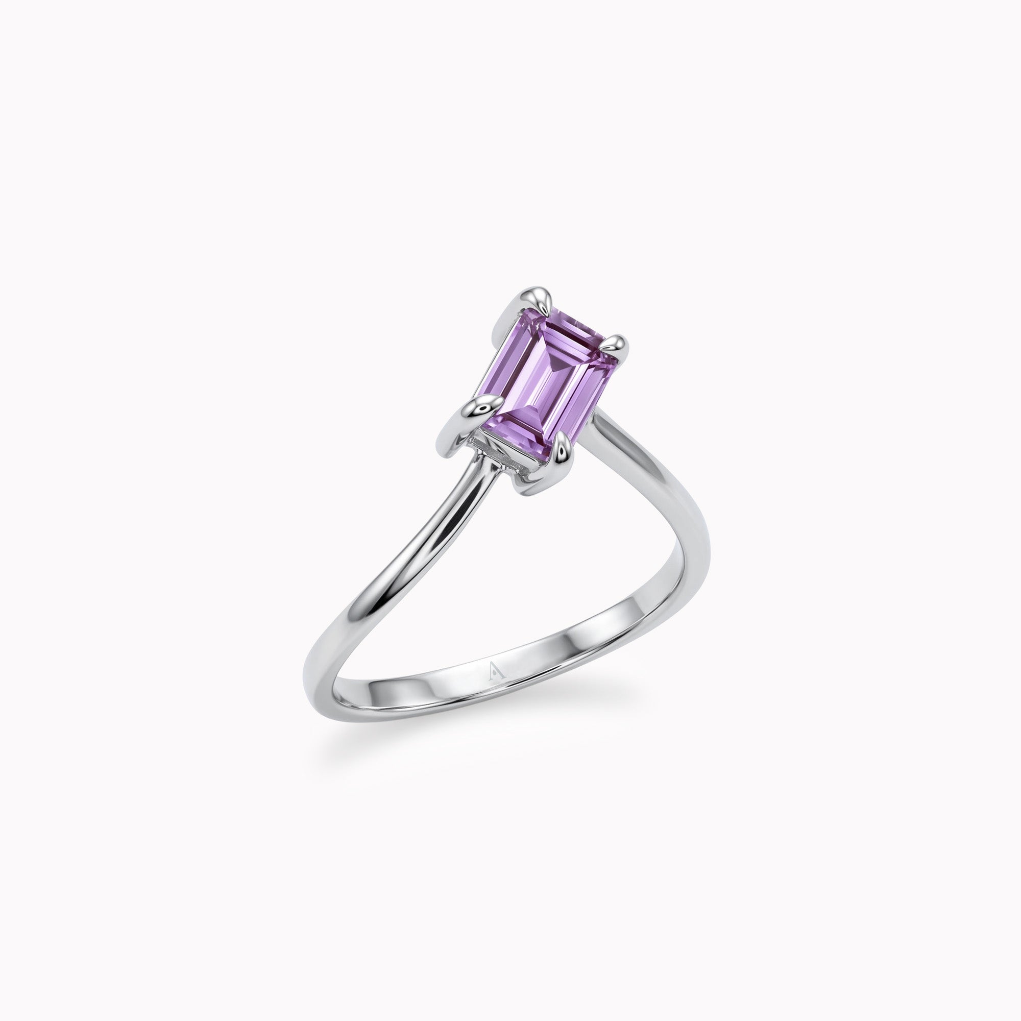 Ice Skating Girl Large L lavender 1.00 carat - or blanc 18k