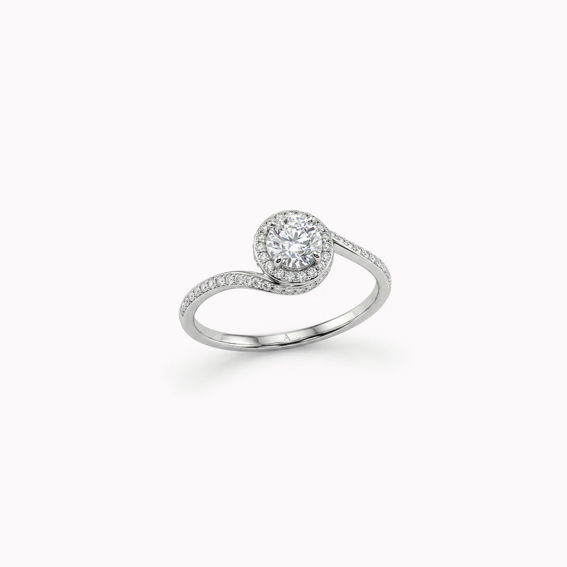 La Merveilleuse spirale - 0.50 Karat - Weissgold 18 K