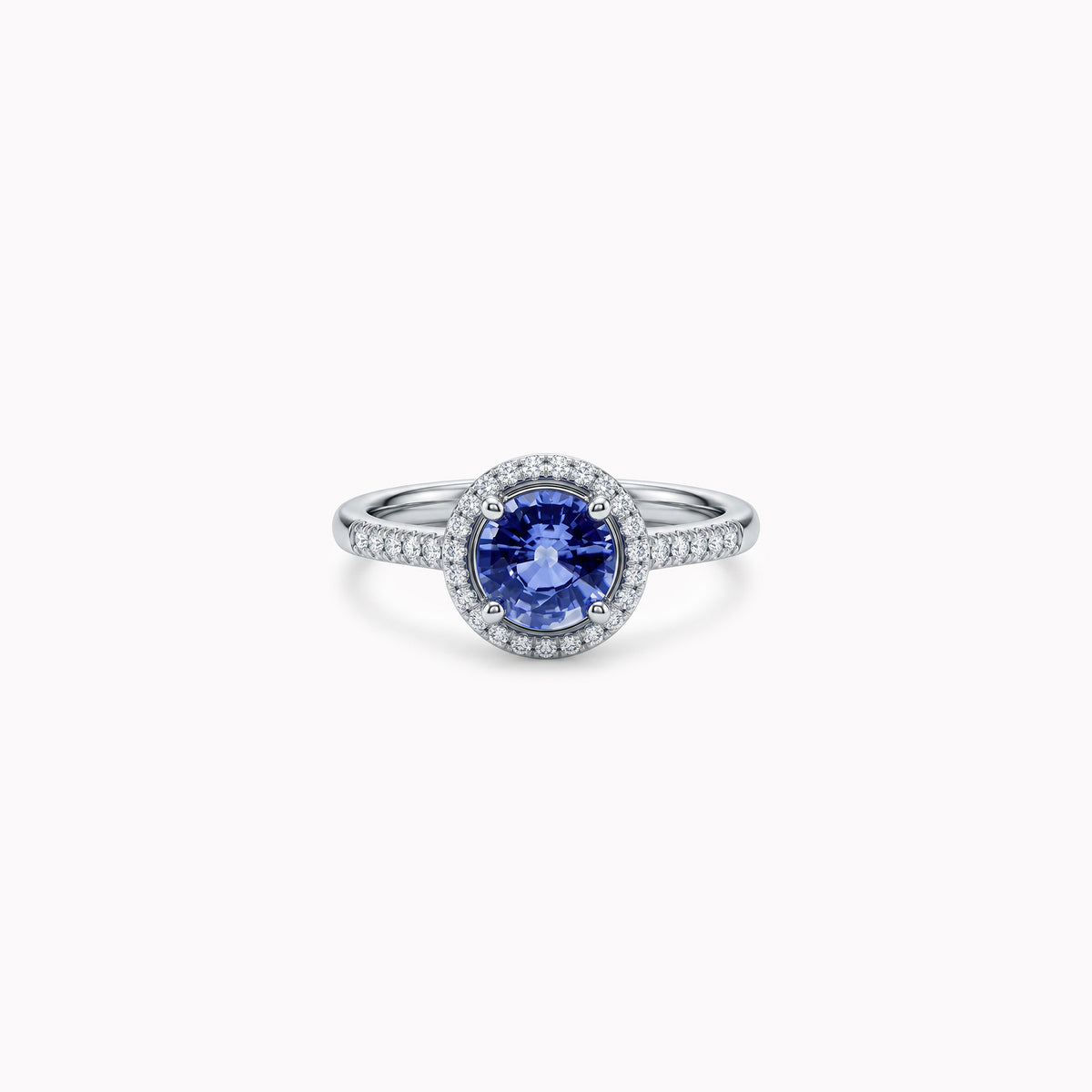 Pretty Blue Eyes - 0.80 carat - platine 950