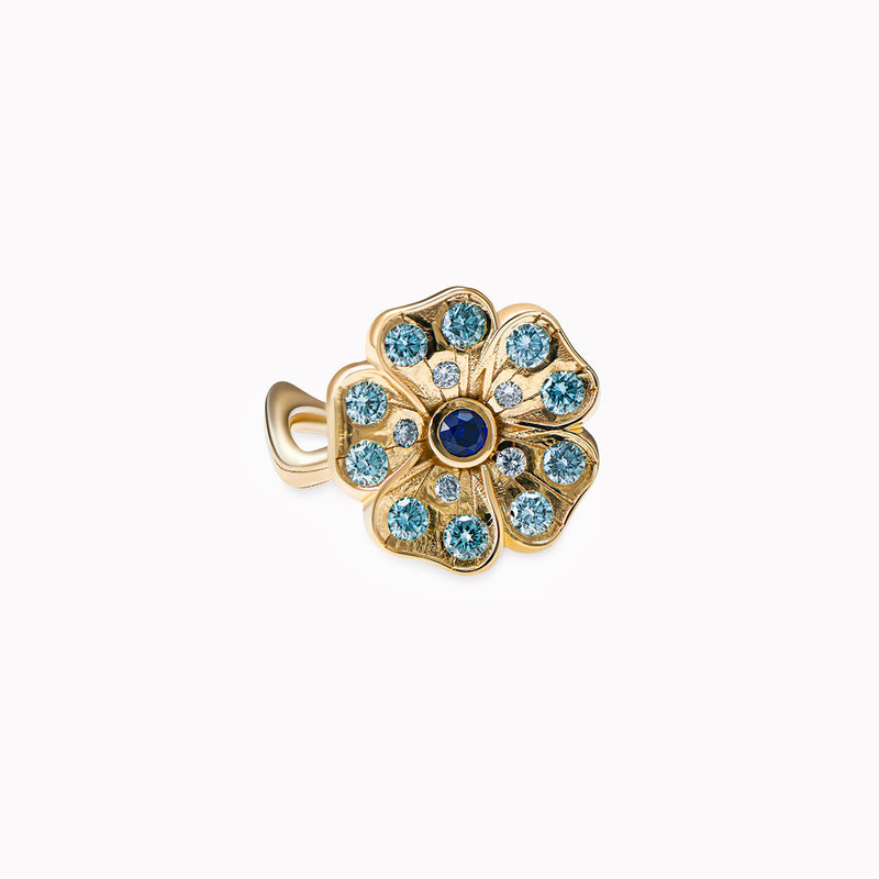 Romantic Rose Garden blue -  or Jaune 18k