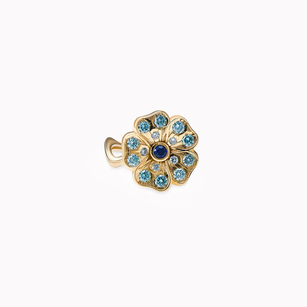 Romantic Rose Garden blue -  or Jaune 18k