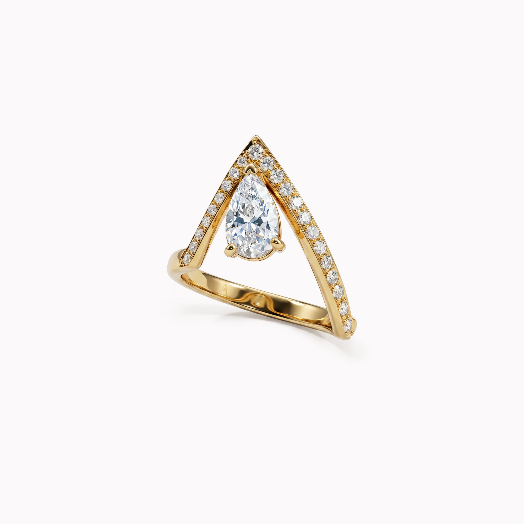 The A-Ring  1.00 carat - or jaune 18k