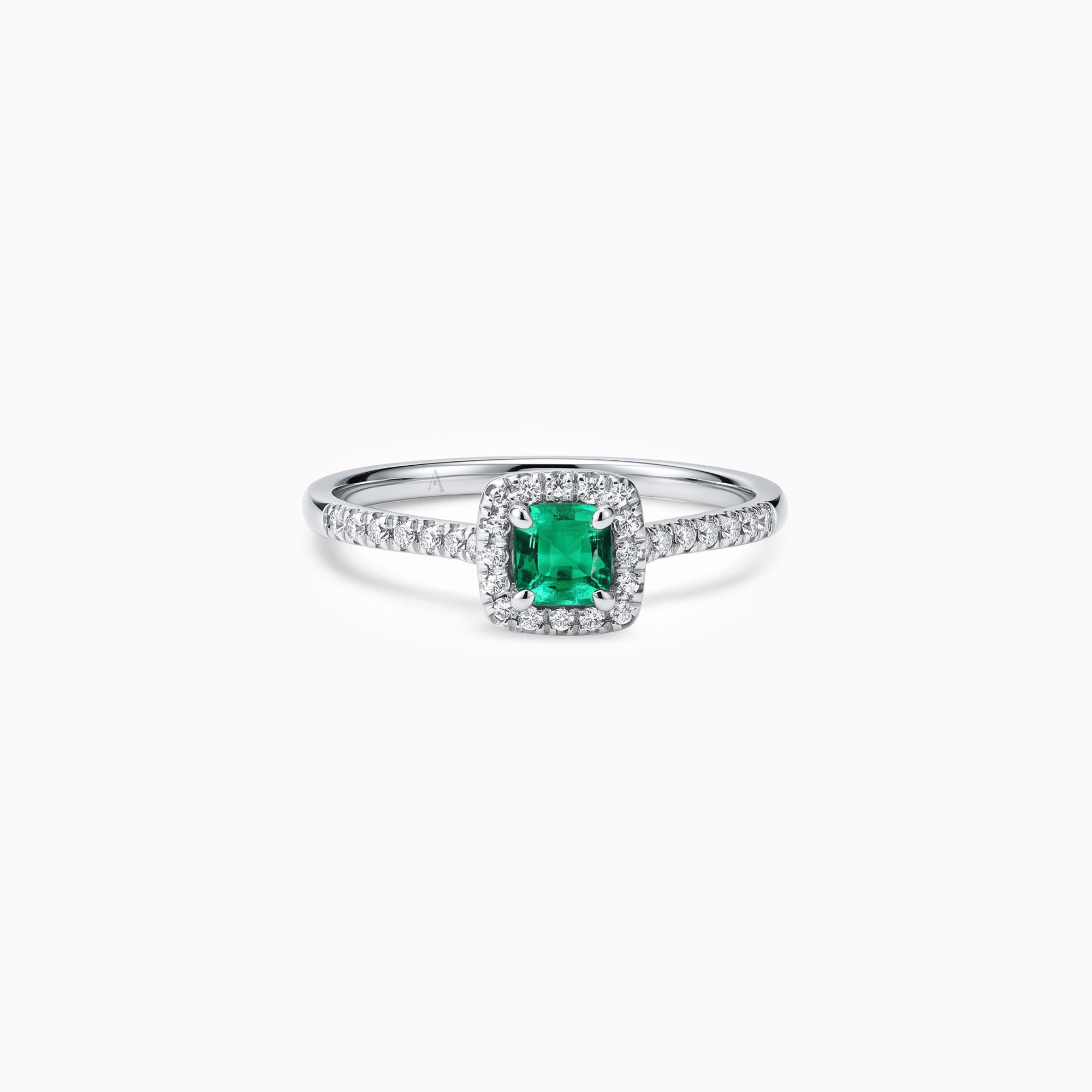 The Little Green Square - or blanc 18k