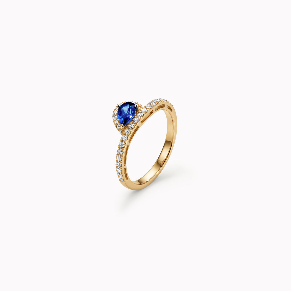 Wavy Blue 1.20 carats - or jaune 18k