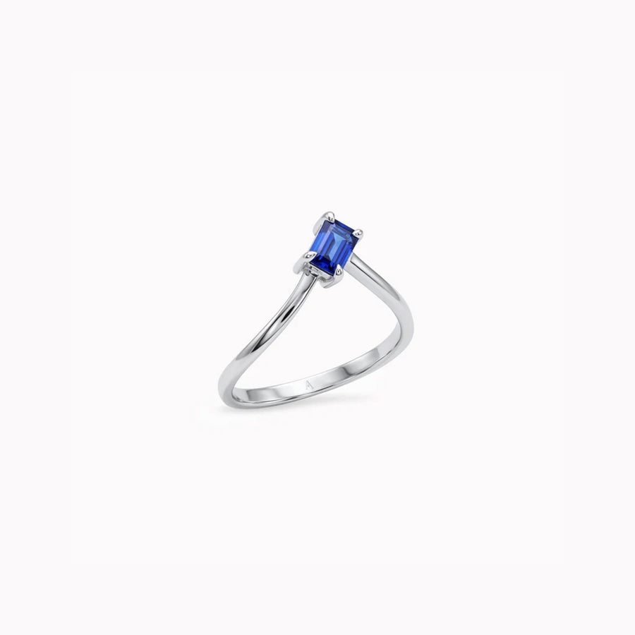 Ice Skating Girl Blue 0.50 Karat -  Weißgold 18K
