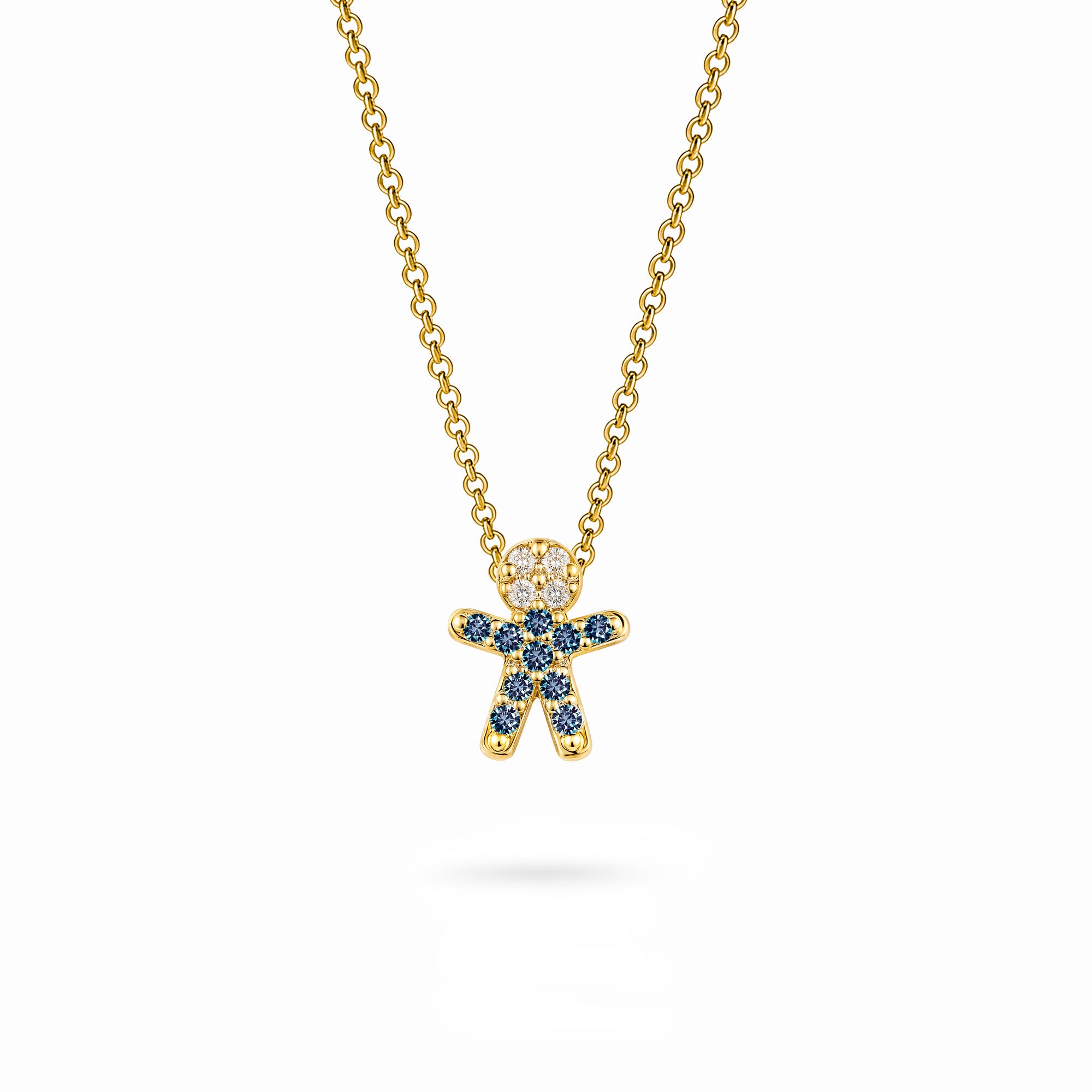 The Little One – Blue Outfit | Gelbgold 18 K
