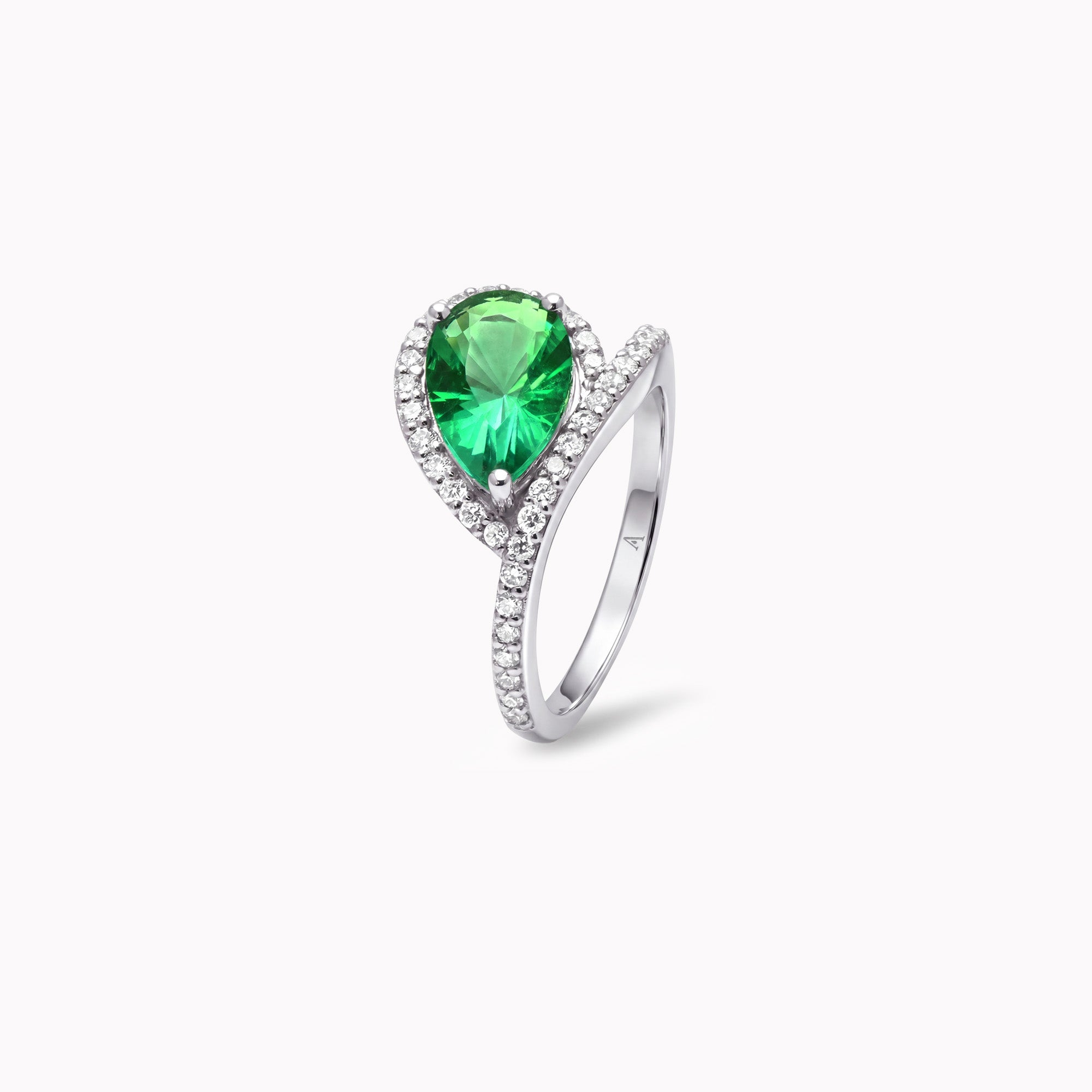 Majestic Wavy Green 2.00 Karat - Weissgold 18K