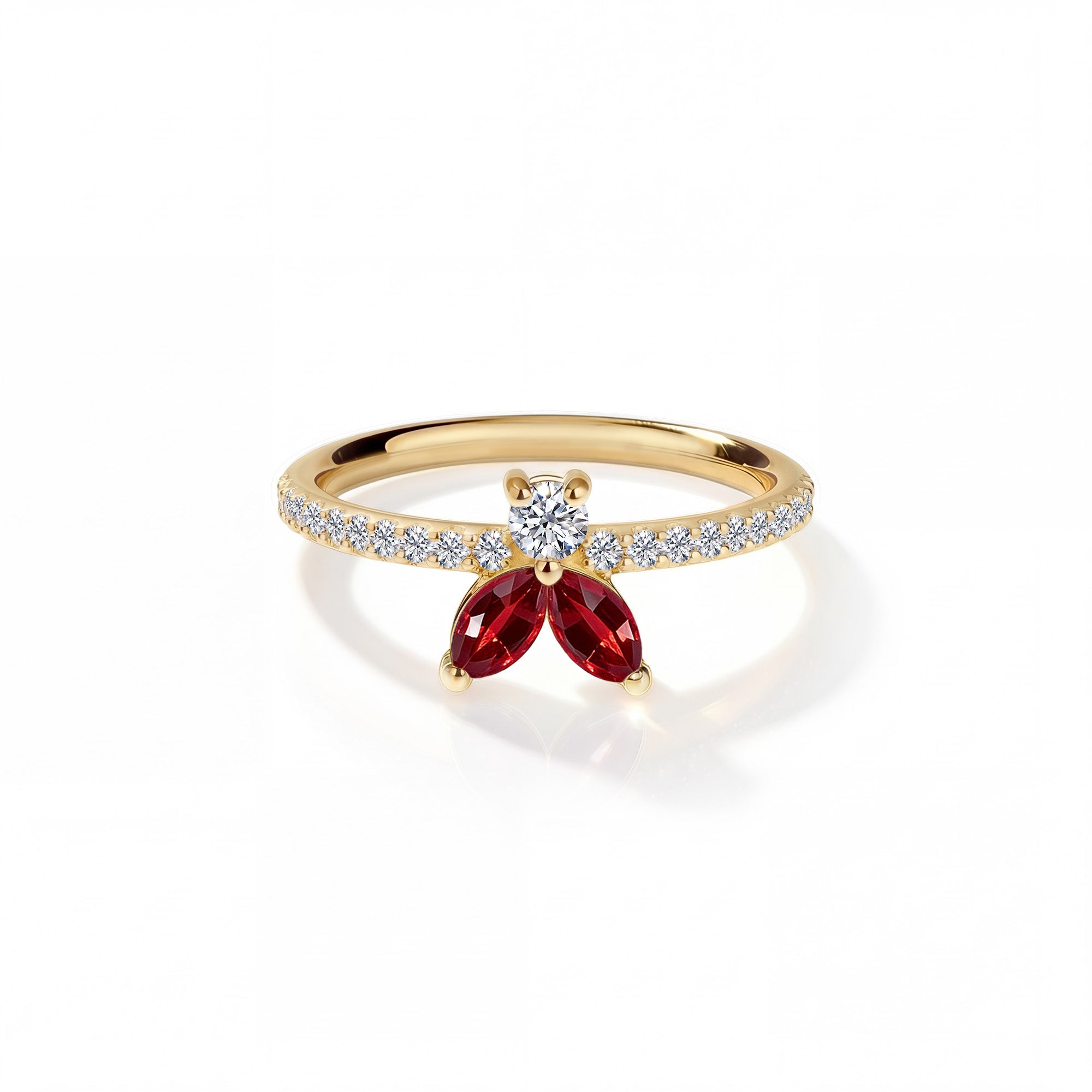 The Fancy Little Bee Rubis  - Yellow Gold 18k 