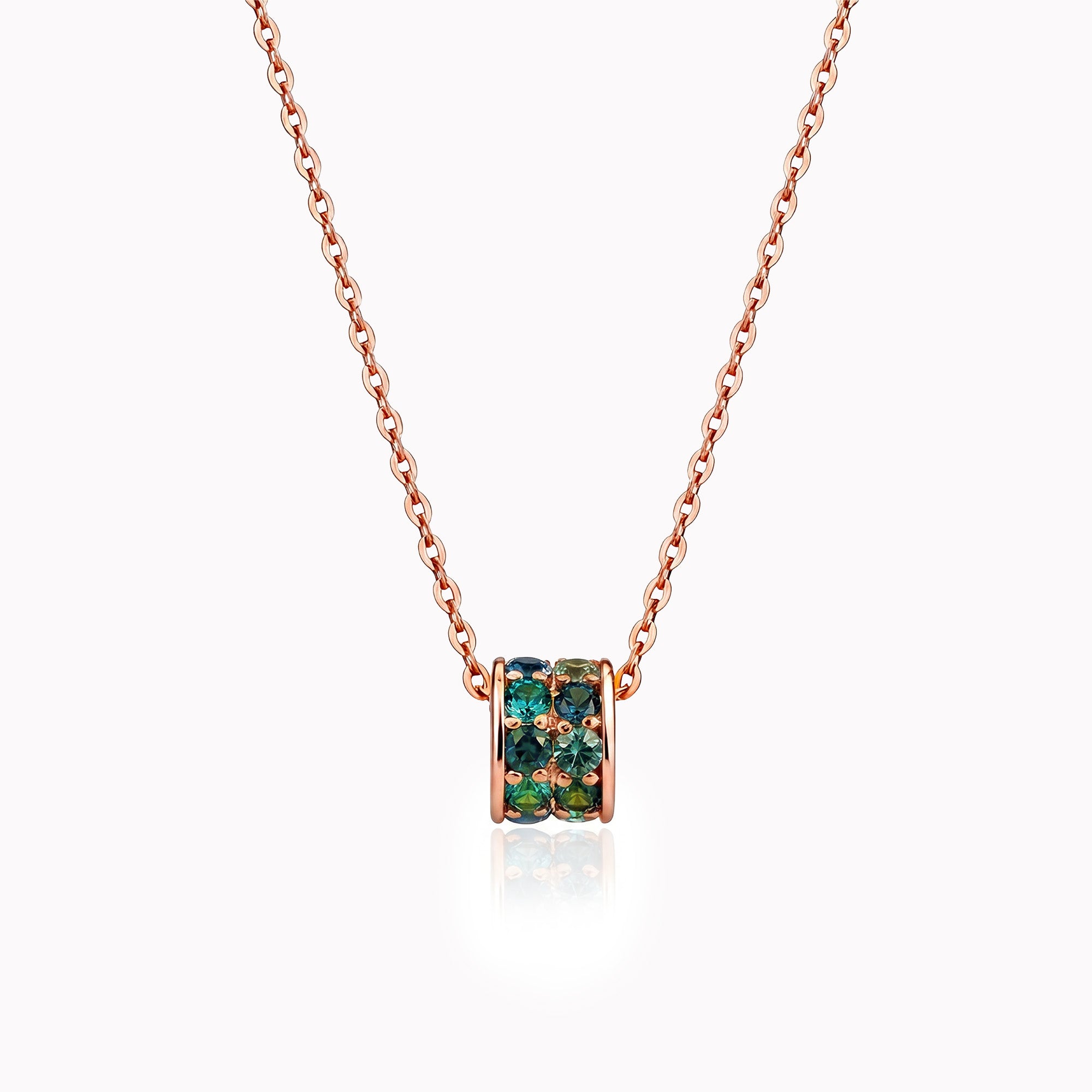Collier Green rainbow- or rouge 18k