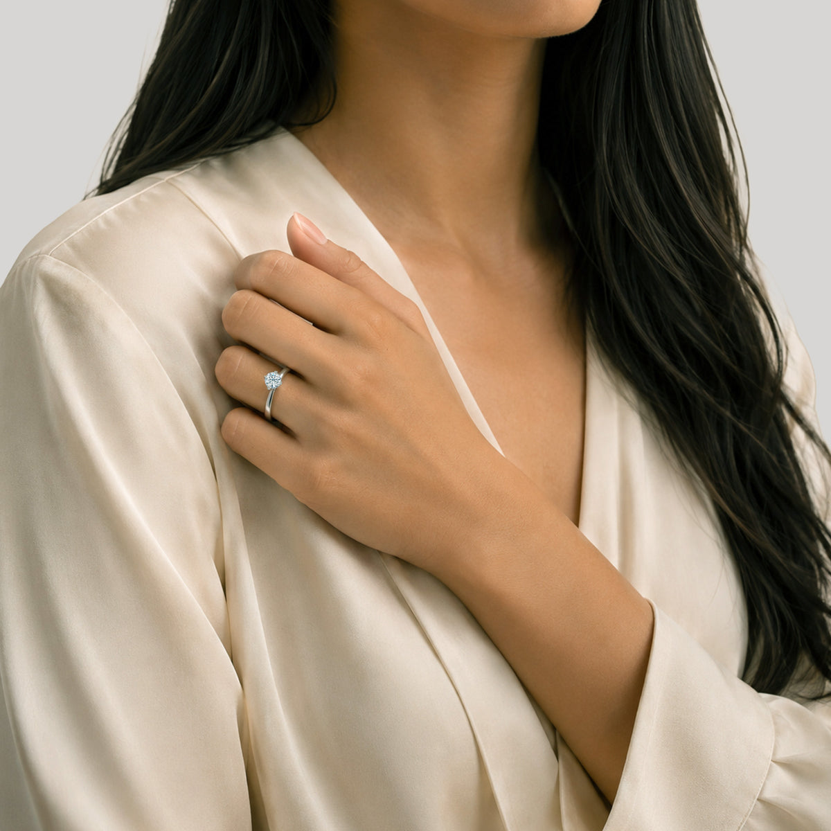 Miss Simplicité (XL) - 1.00 Karat - Weissgold 18 K