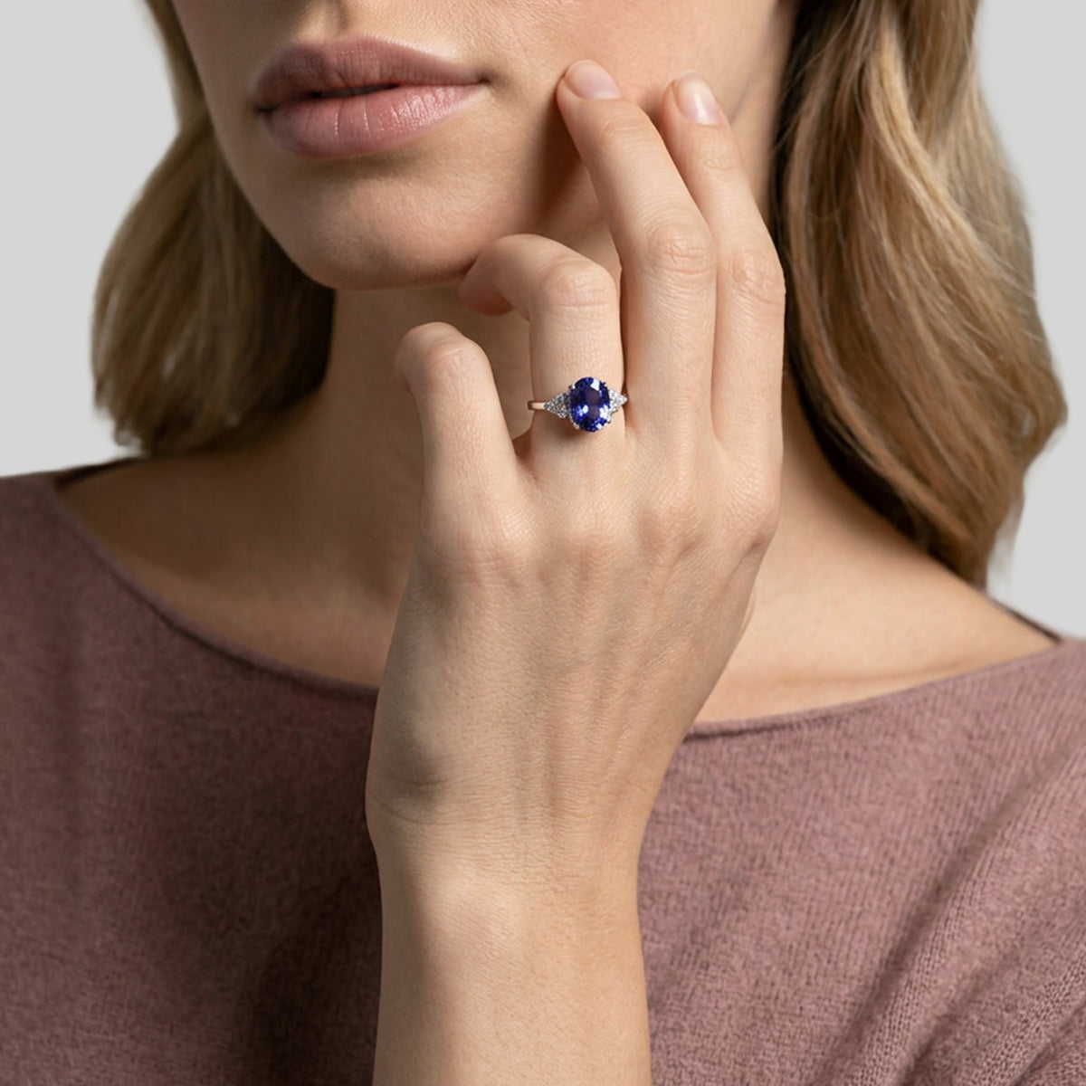 Blue Velvet - 3.05 carat - platine 950