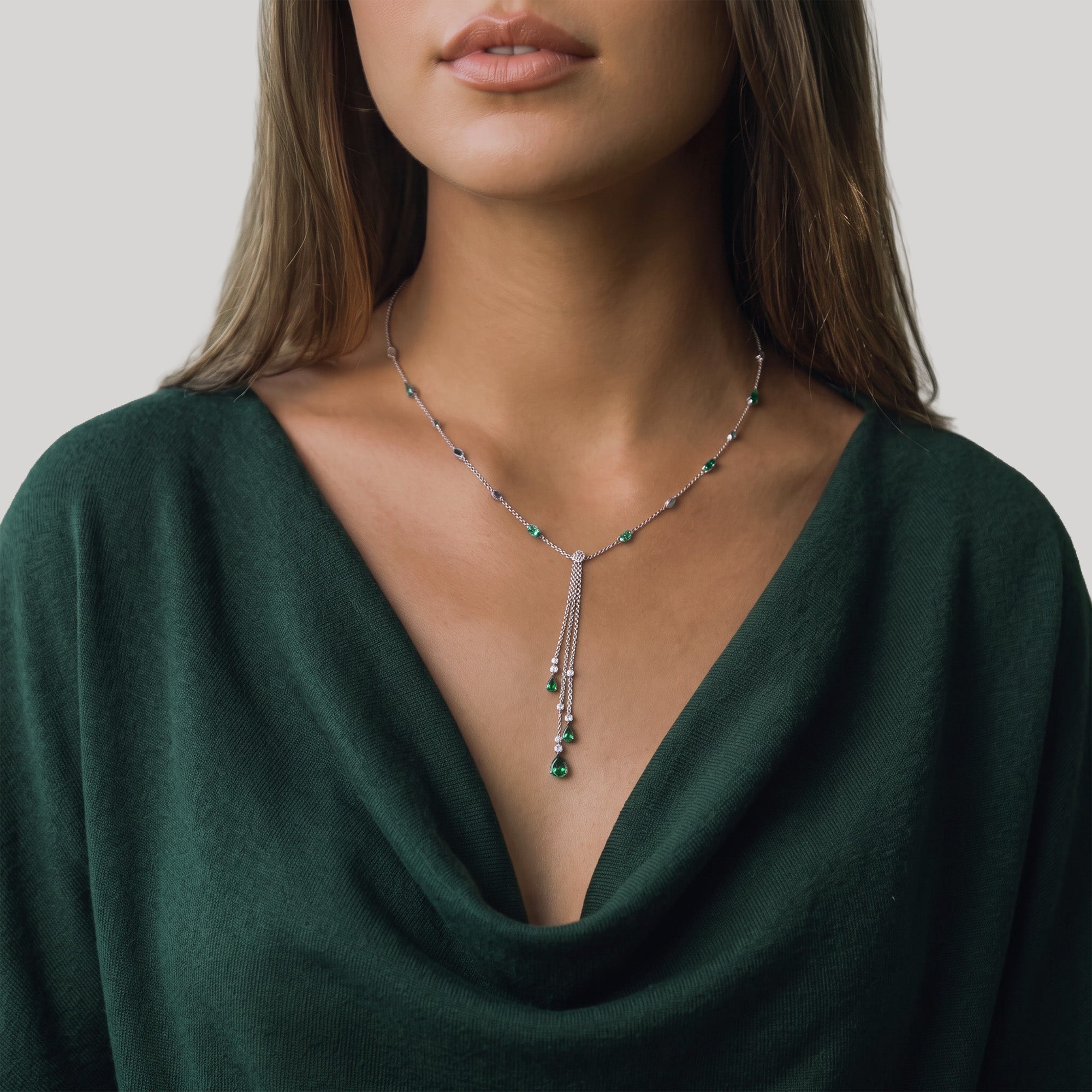 Collier Wild Forest - or blanc 18k