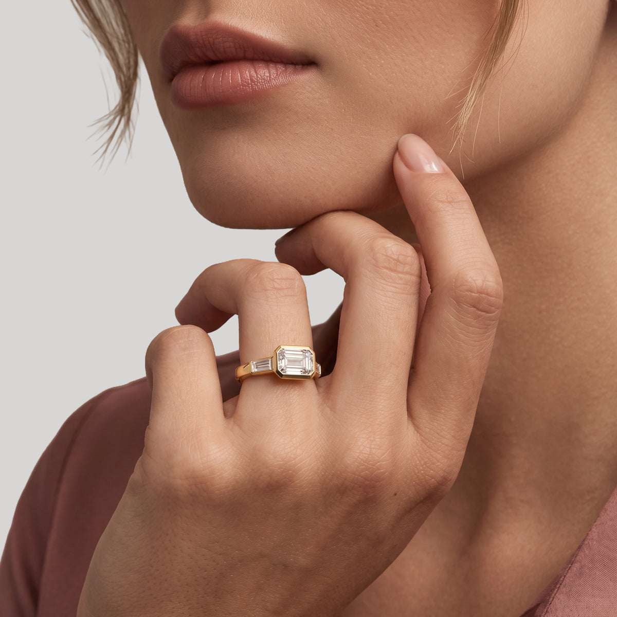 Frozen Lake  2.00 carats - Yellow gold 18K