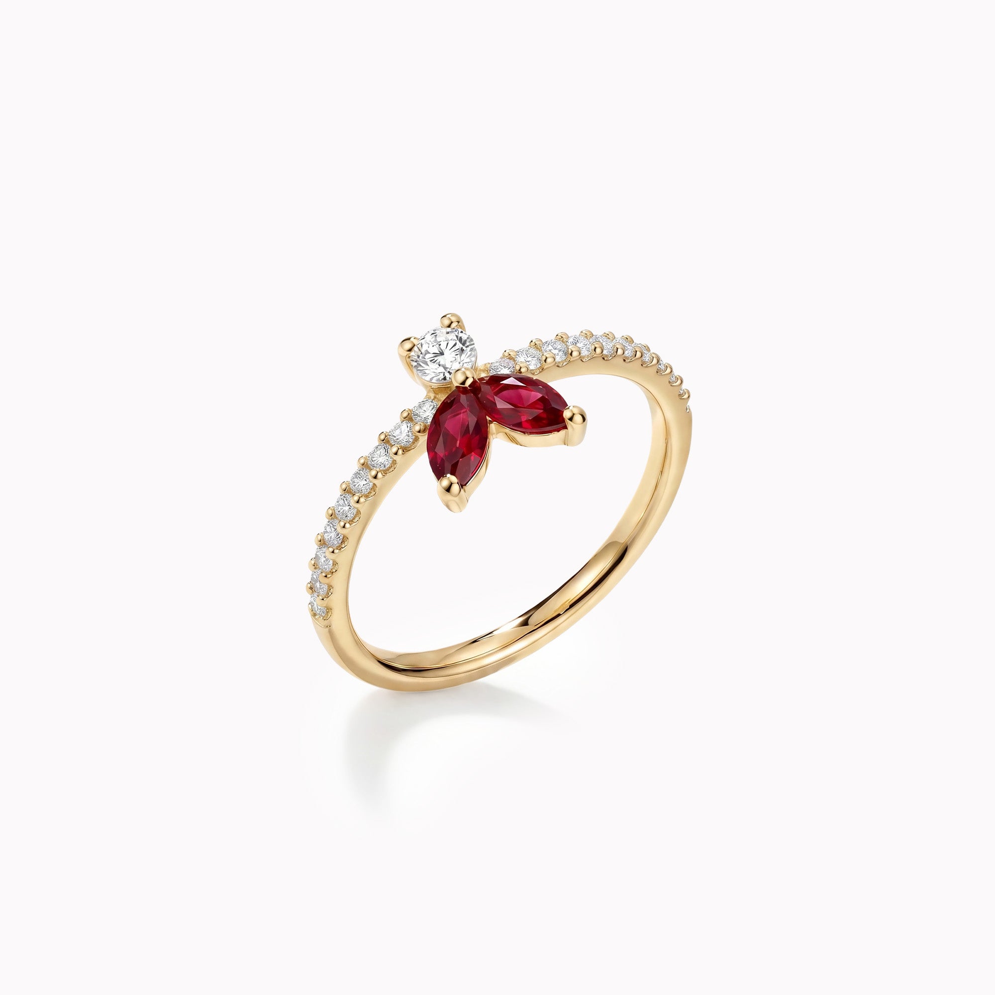 The Fancy Little Bee Rubis  - Yellow Gold 18k 