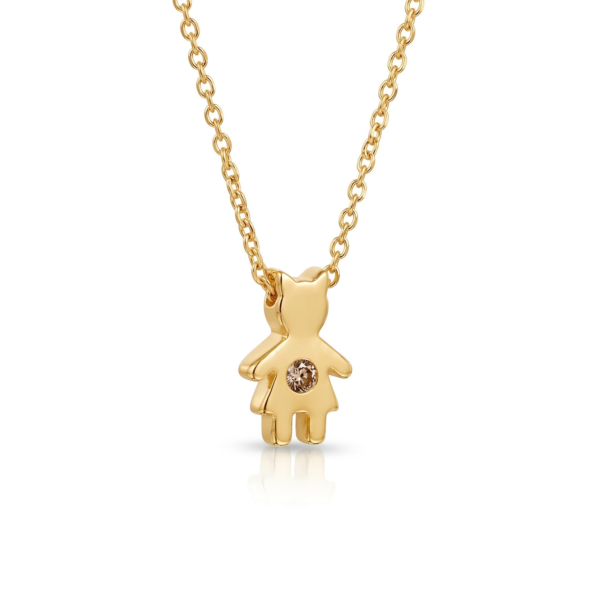 The Little Muse – Cognac Diamond | Necklace  Yellow Gold 18k