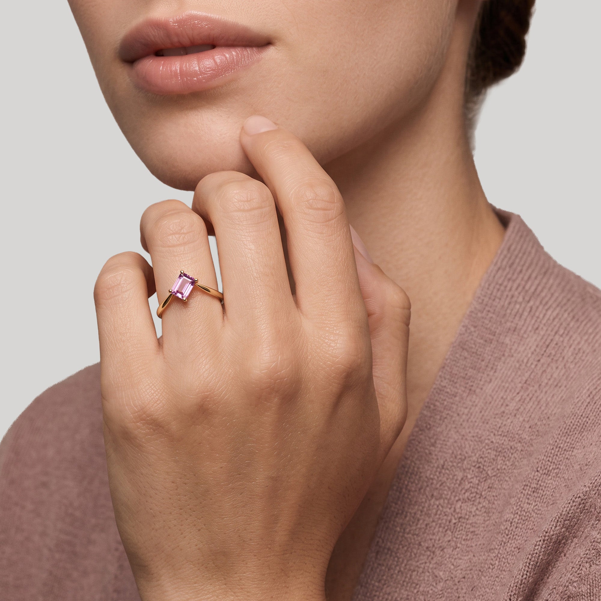 Ice Skating Girl medium M pink 0.75 Karat – Gelbgold 18K