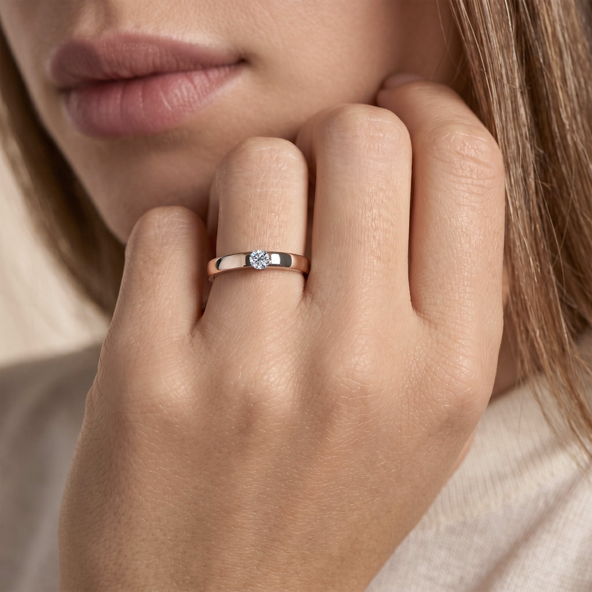 The Minimalist Lady 0.30 Karat - Rotgold 18 K