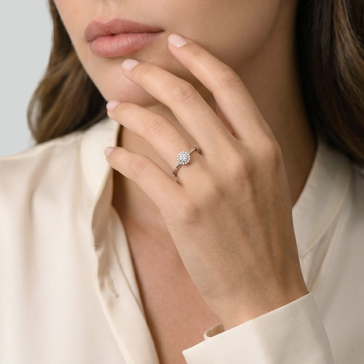 The Little Funkee Girl 0.20 carats - or blanc 18k
