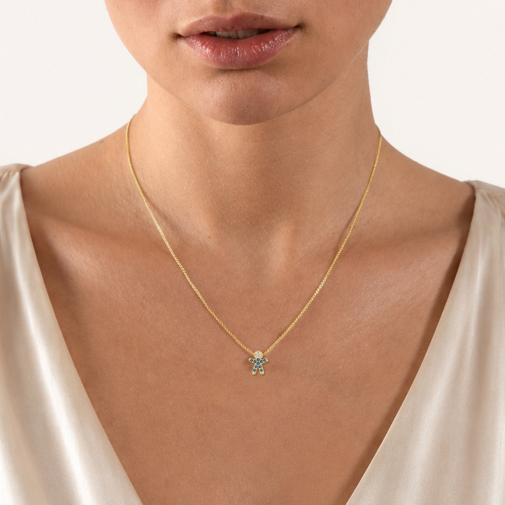 The Little One – Blue Outfit | Gelbgold 18 K