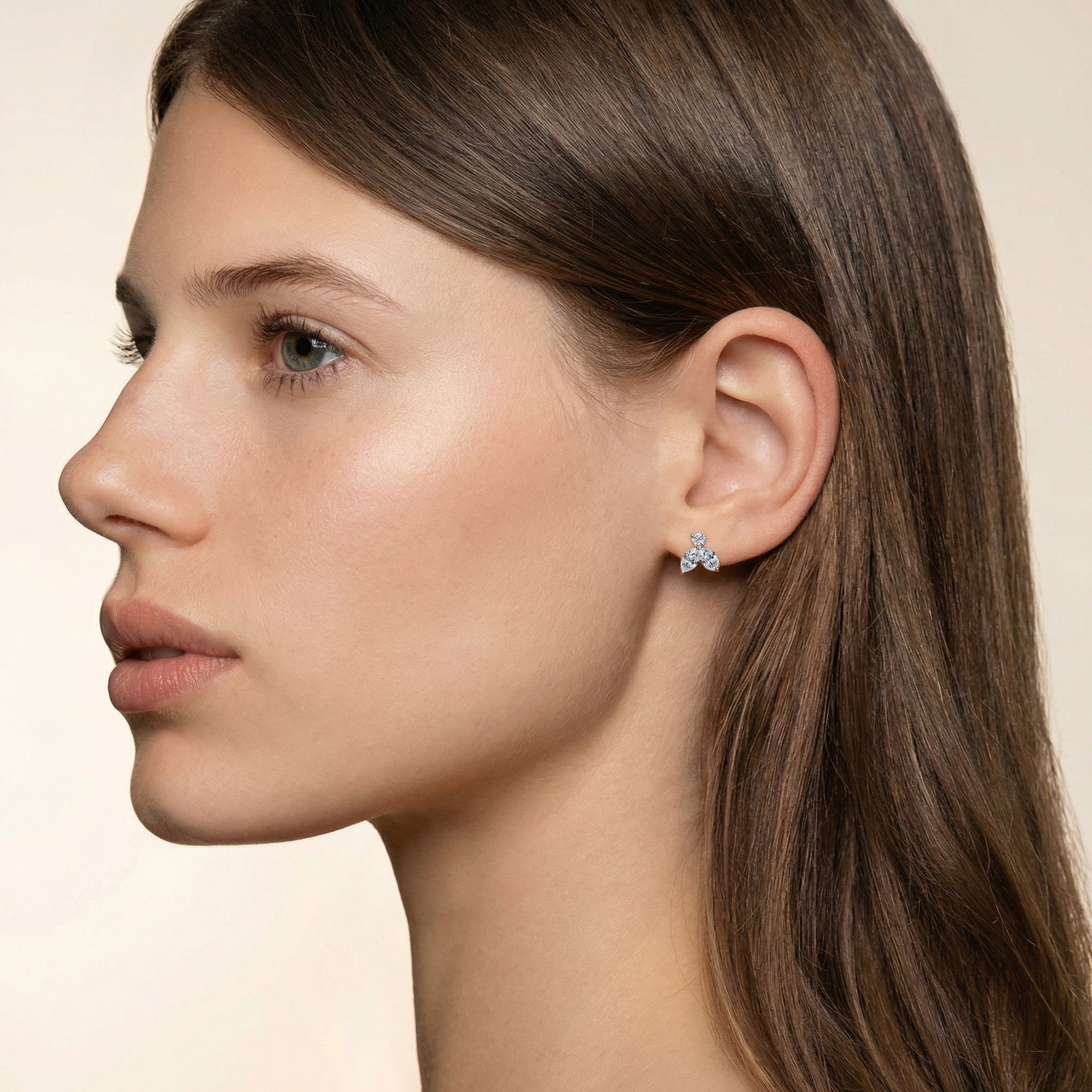 Earrings Little Bees 0.50 carats - Red Gold 18k