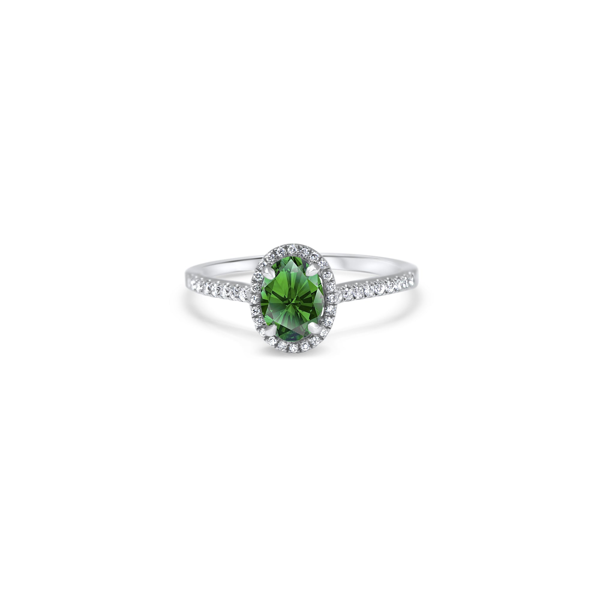 The Green Temple of Saturn 0.75 carats - or blanc 18k - AGUADEORO