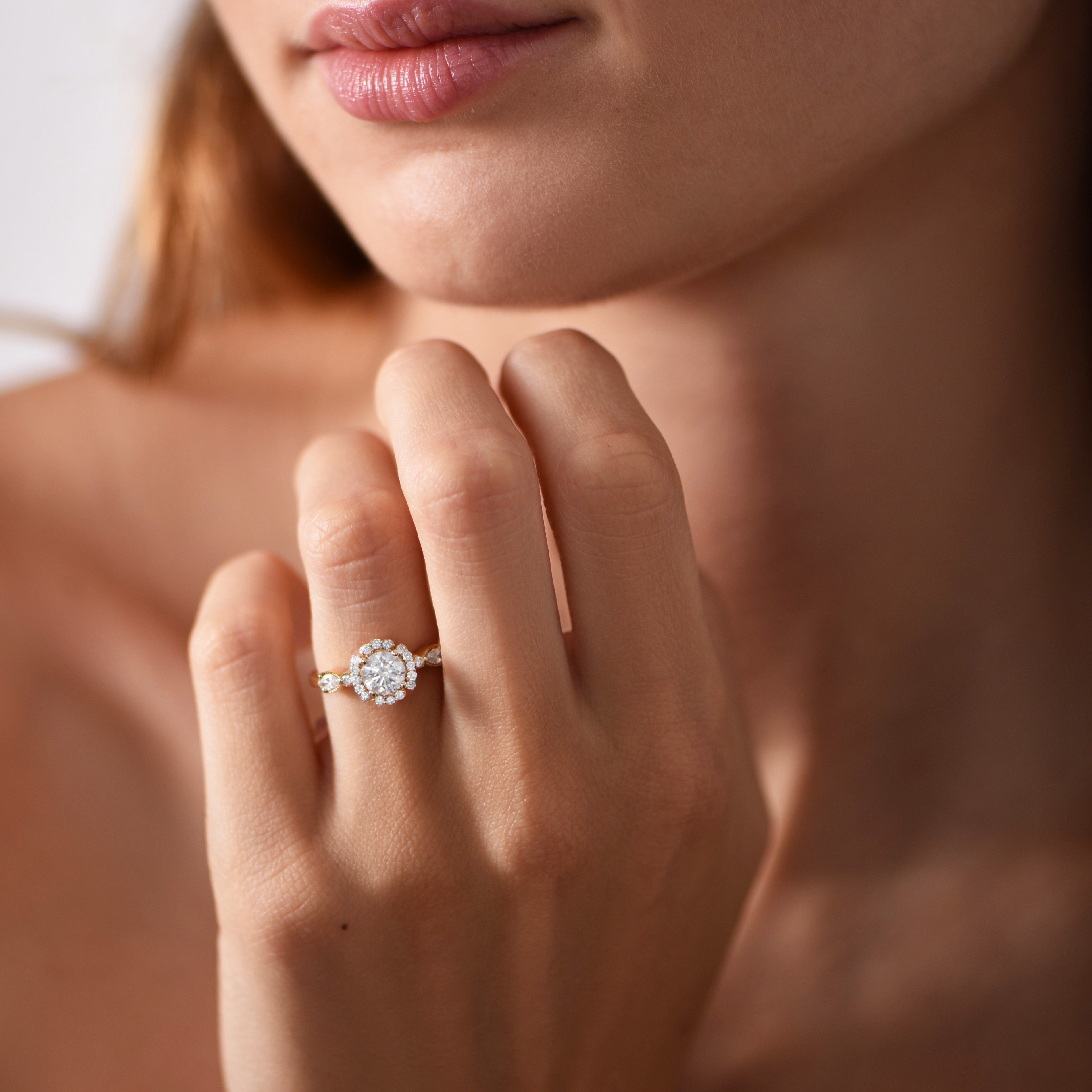 Funkee Flying Girl ring with diamonds