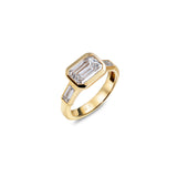 Frozen Lake  2.00 carats-  18k Yellow gold