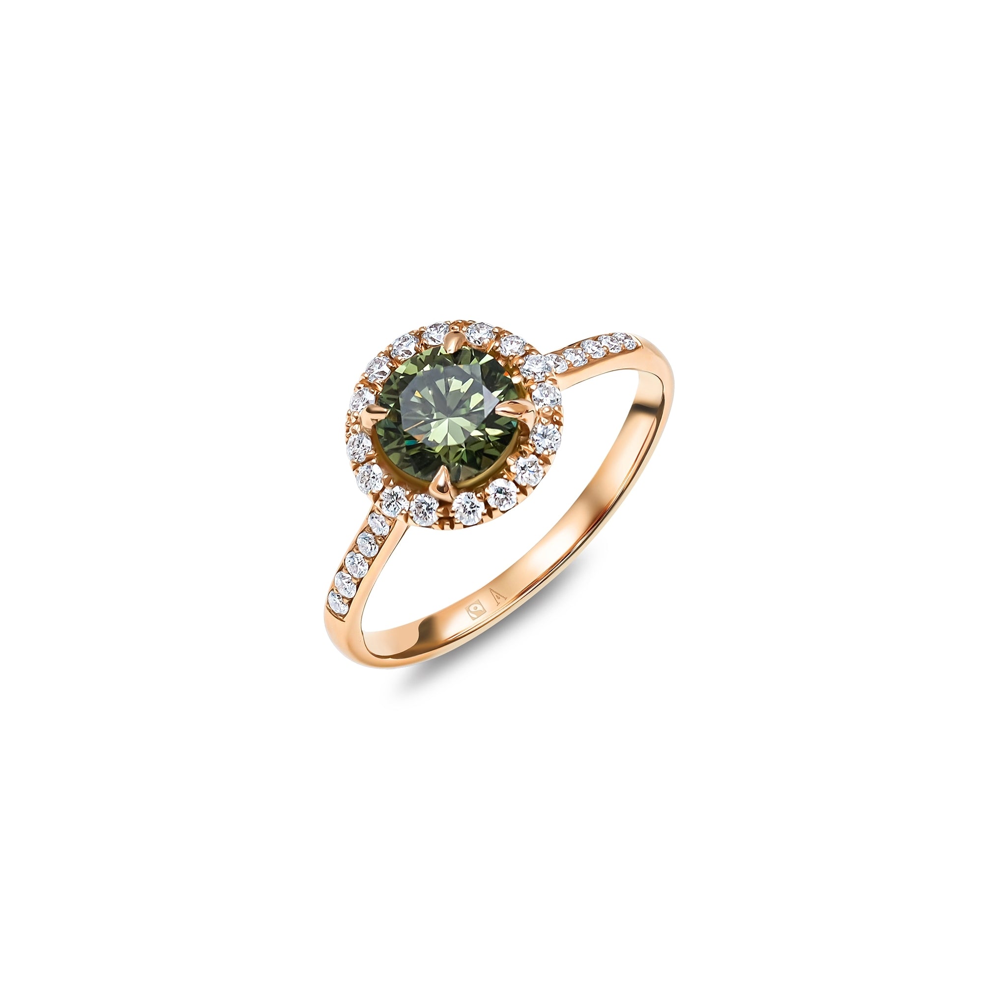 The Fancy Funkee Girl Green 0.75 carat - or rouge 18k