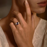 Midnight Sapphire Blossom - Yellow Gold 18k