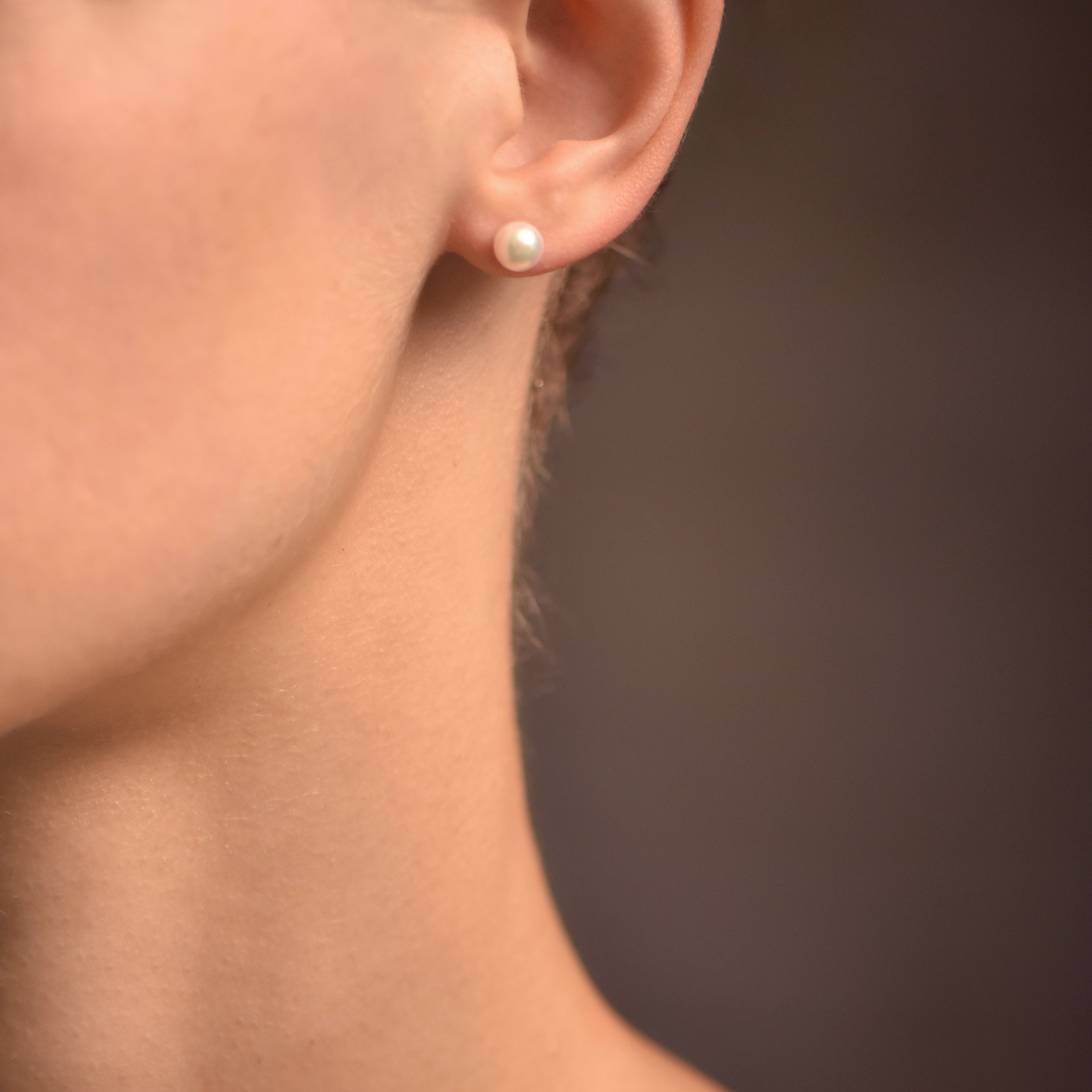 Boucles d'oreilles Pearl - or blanc 18k - AGUADEORO