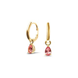 Earrings The Little Tear of Joy Pink Sapphire - Yellow Gold 18k