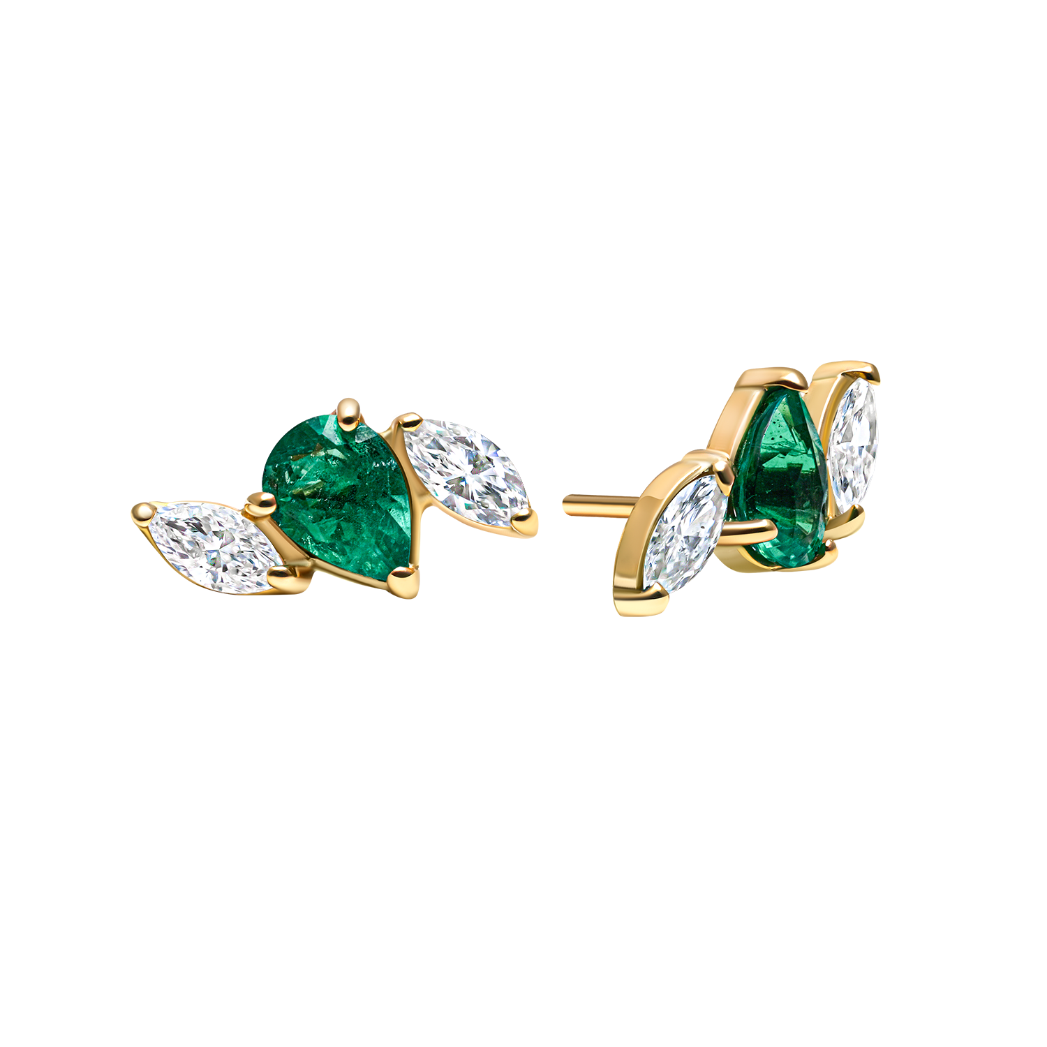 Boucles d'oreilles Wild Forest - or Jaune 18k