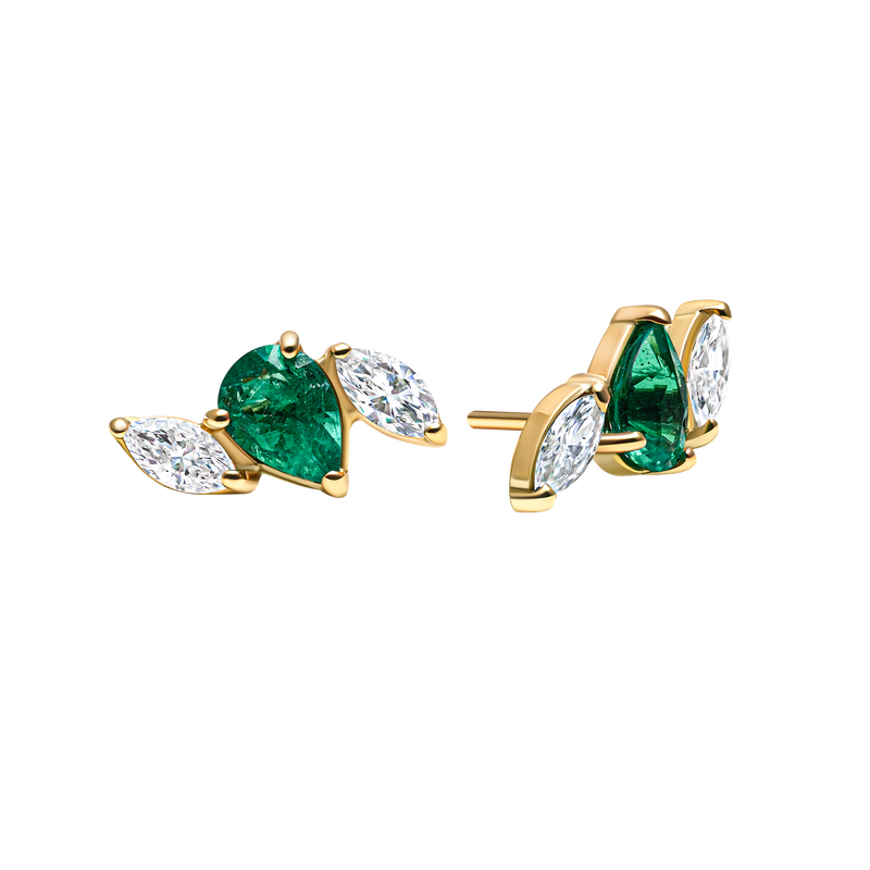 Boucles d'oreilles Wild Forest - or Jaune 18k