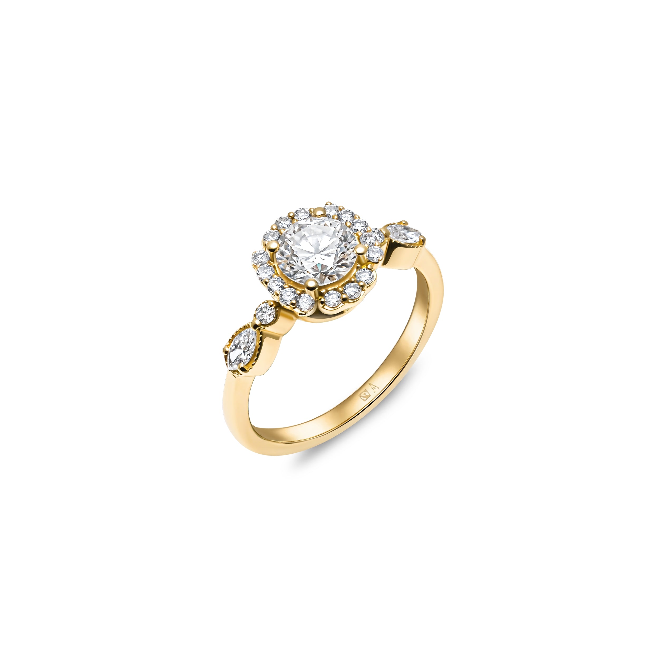 The Fancy Funkee Flying Girl 0.75 carat - or jaune 18k