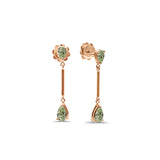 Boucles d'oreilles Ottava Alta Green - or rouge 18k